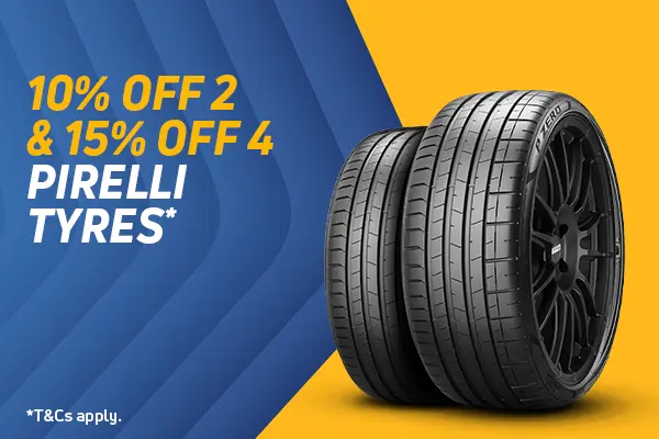 15% off 4 Pirelli Tyres