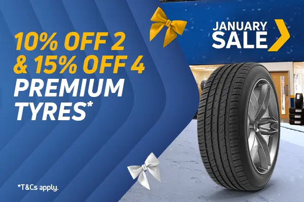 15% off 4 Premium Tyres