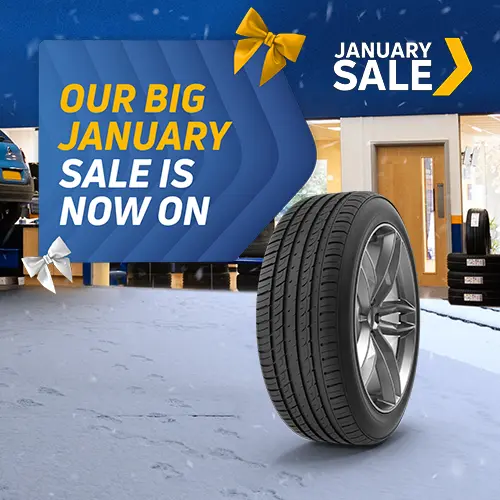 Grab a bargain in our January Sale such as 10% off 2 & 15% off 4 on premium tyres!