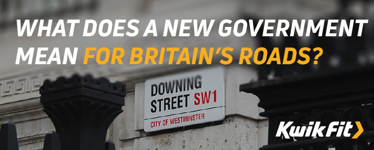 Close up image of the Downing Street sign in London.